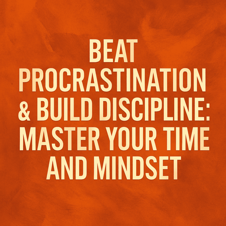 Beat Procrastination & Build Discipline: Master Your Time and Mindset