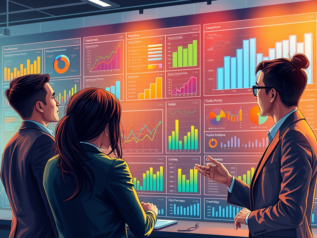 Business professionals analyzing data dashboards for smarter decision-making.