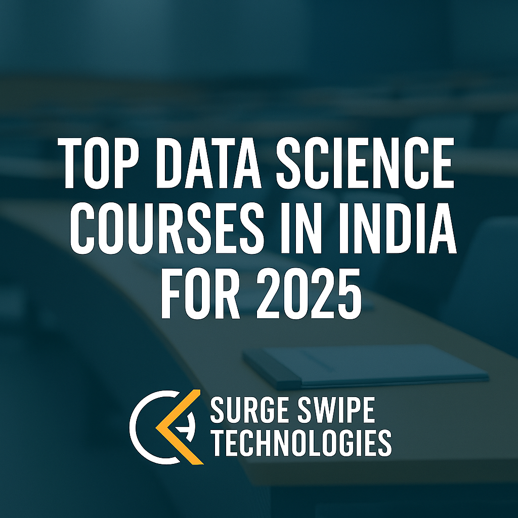Professional EdTech background for Surge Swipe Technologies blog on online training in India